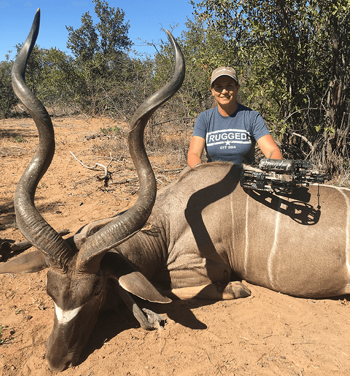Deanna Cronin with kudu harvest